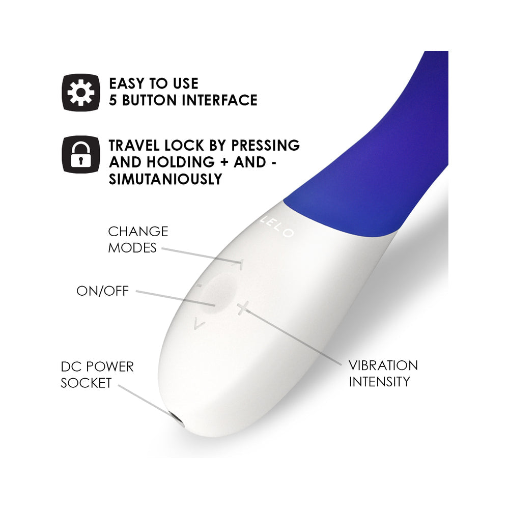 LELO MONA Wave Rechargeable G-Spot Vibrator Midnight Blue - Fantasies Boutique