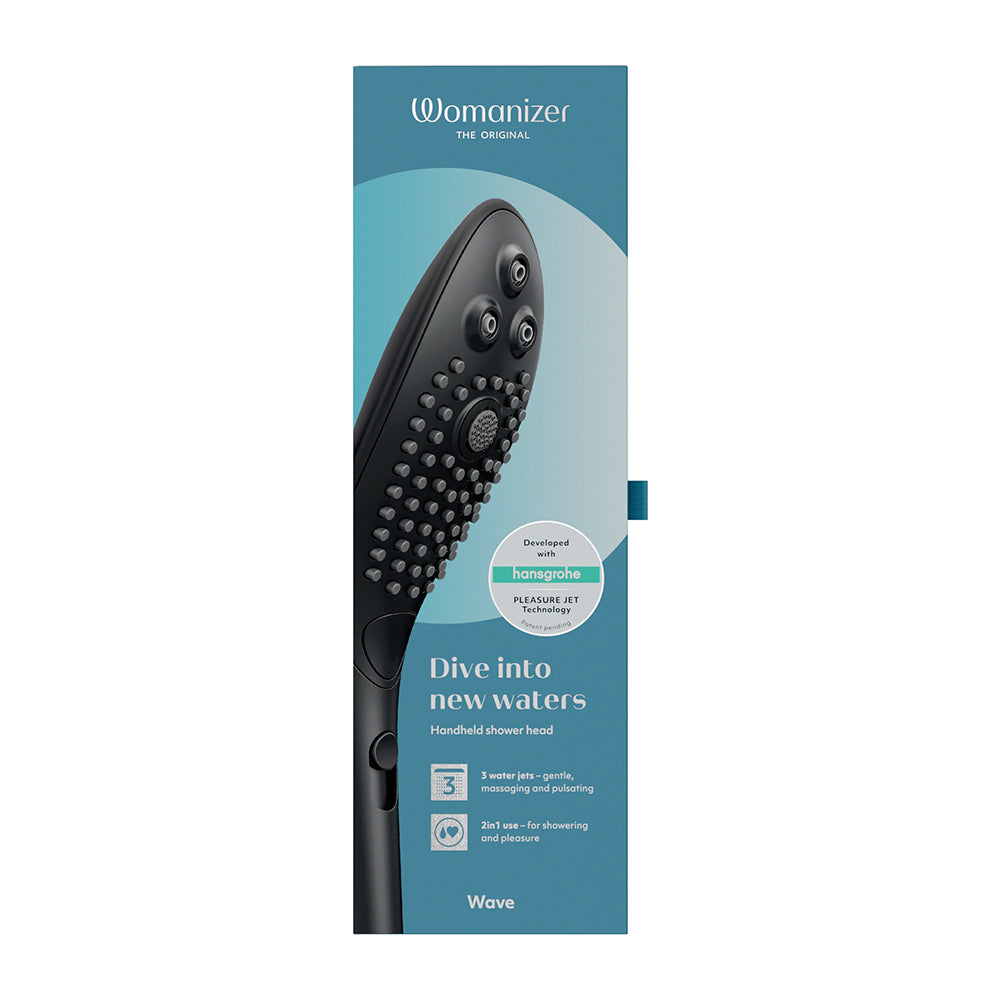 Womanizer Wave Shower Head Masturbator Black - Fantasies Boutique