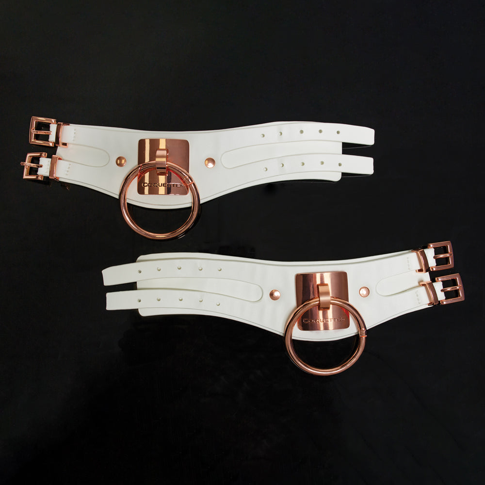 Coquette Pleasure Collection Cuffs White - Fantasies Boutique