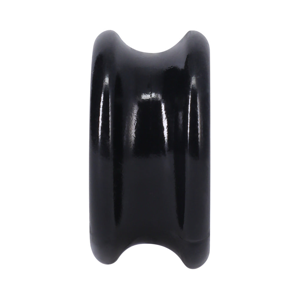 Rock Solid Convex Black C Ring in a Clamshell - Fantasies Boutique