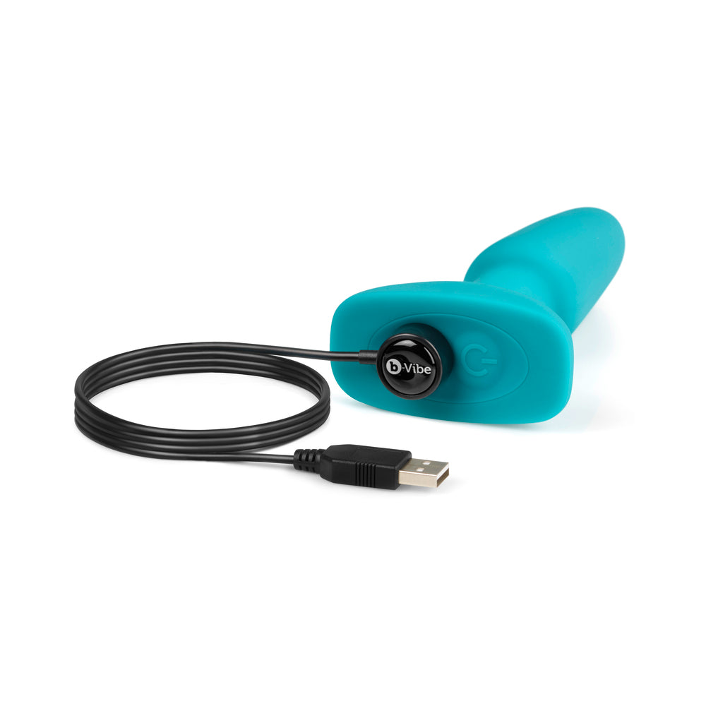 b-Vibe Rimming 2 Rotating and Vibrating Remote Control Plug Teal - Fantasies Boutique