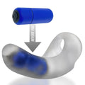 Hunkyjunk Buzzfuck Cock & Ball Sling with Taint Vibrator Clear Ice - Fantasies Boutique