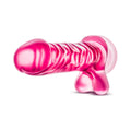 B Yours Basic 8 Realistic 9 in. Dildo with Balls Pink - Fantasies Boutique