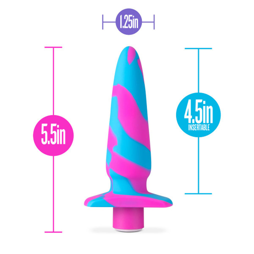 Blush Avant Vibrotize Vibrating Silicone Anal Plug Fuchsia - Fantasies Boutique