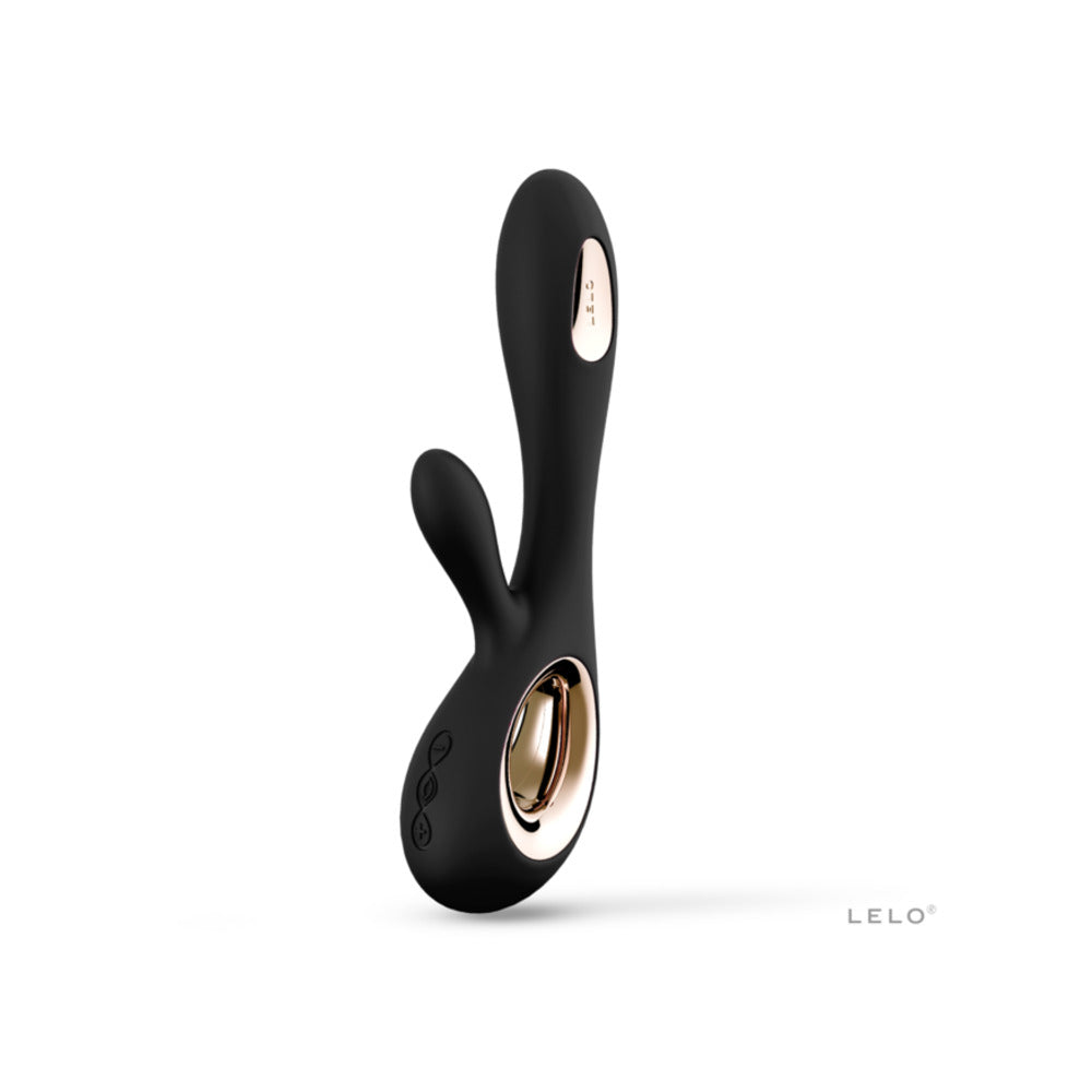 LELO SORAYA WAVE Rechargeable Rabbit Vibrator Black - Fantasies Boutique