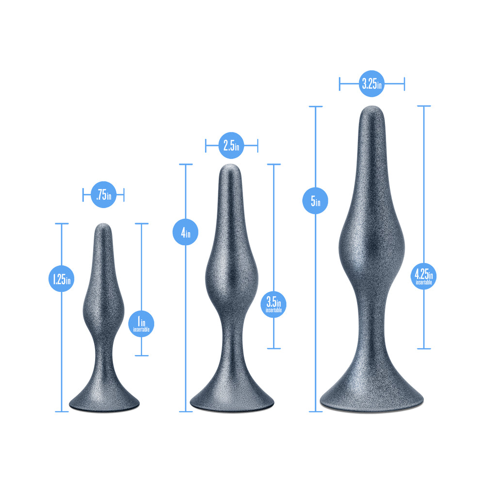 Anal Adventures Matrix Genesis Plug Kit Stellar Silver - Fantasies Boutique