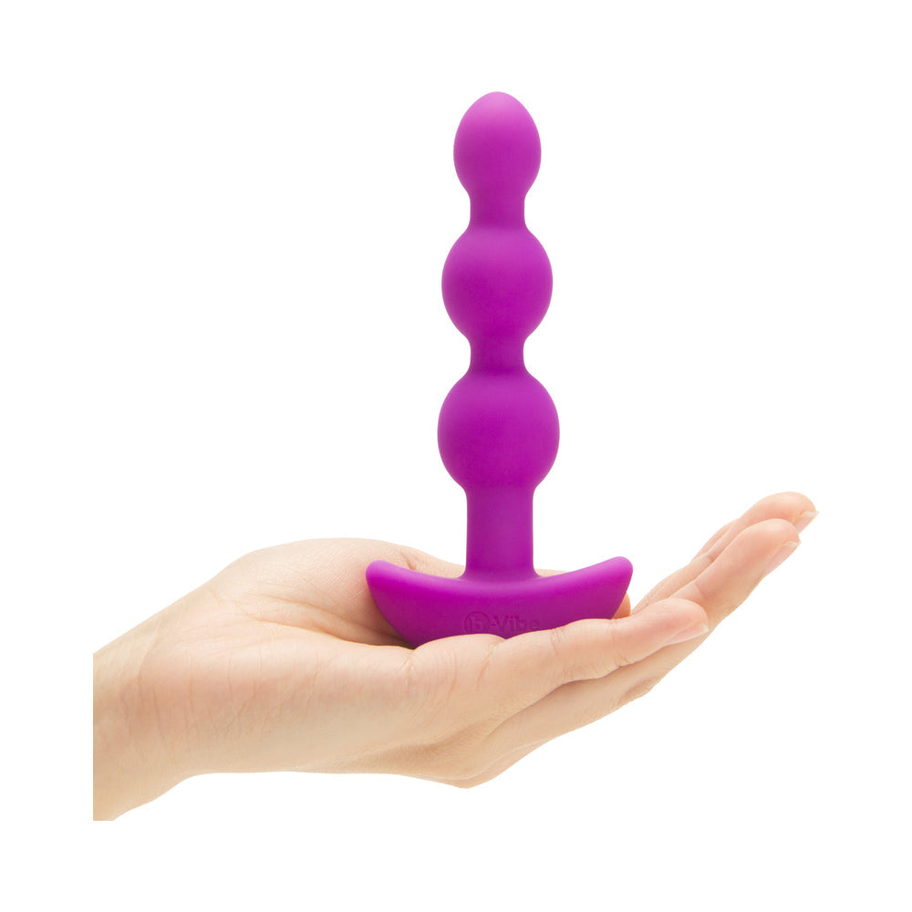 b-Vibe Triplet Rechargeable Remote-Controlled Vibrating Anal Beads Plug Fuchsia - Fantasies Boutique