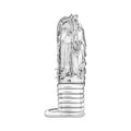 Blush Performance Enter The Dragon Textured Fantasy Pleasure Sleeve with Ball Strap Clear - Fantasies Boutique