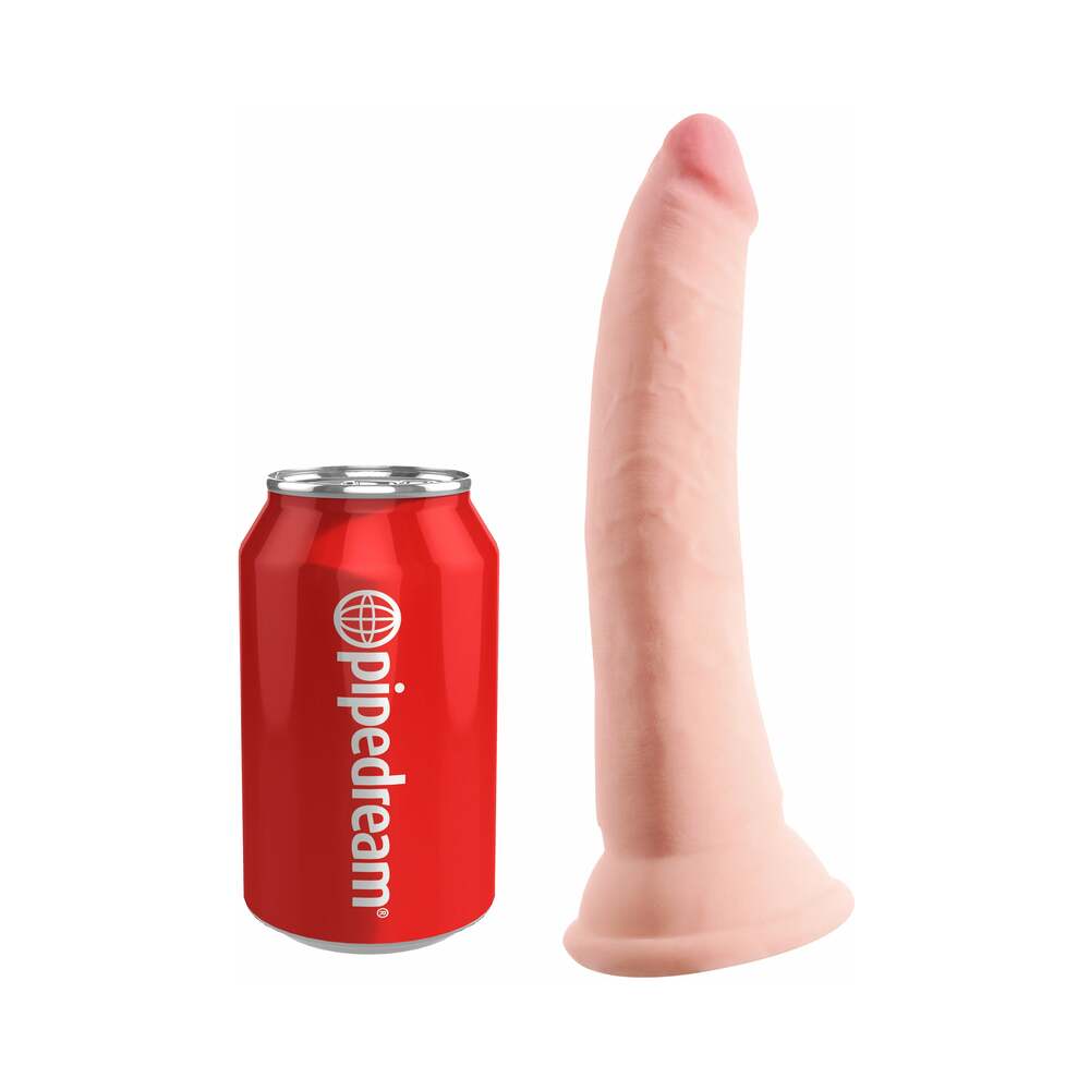 King Cock Plus 7 in. Triple Density Cock Realistic Dildo With Suction Cup Beige - Fantasies Boutique