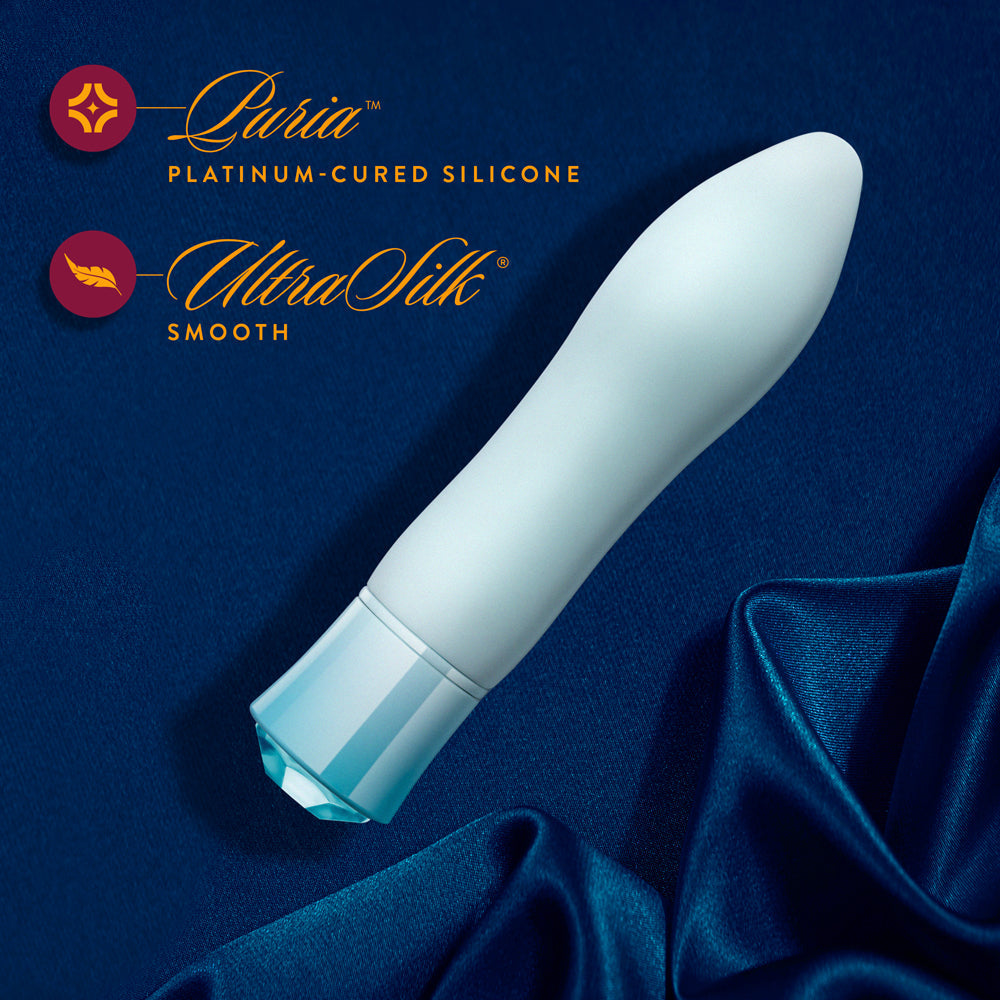 Blush Oh My Gem Ardor Rechargeable Warming Silicone Tapered Vibrator Aquamarine - Fantasies Boutique