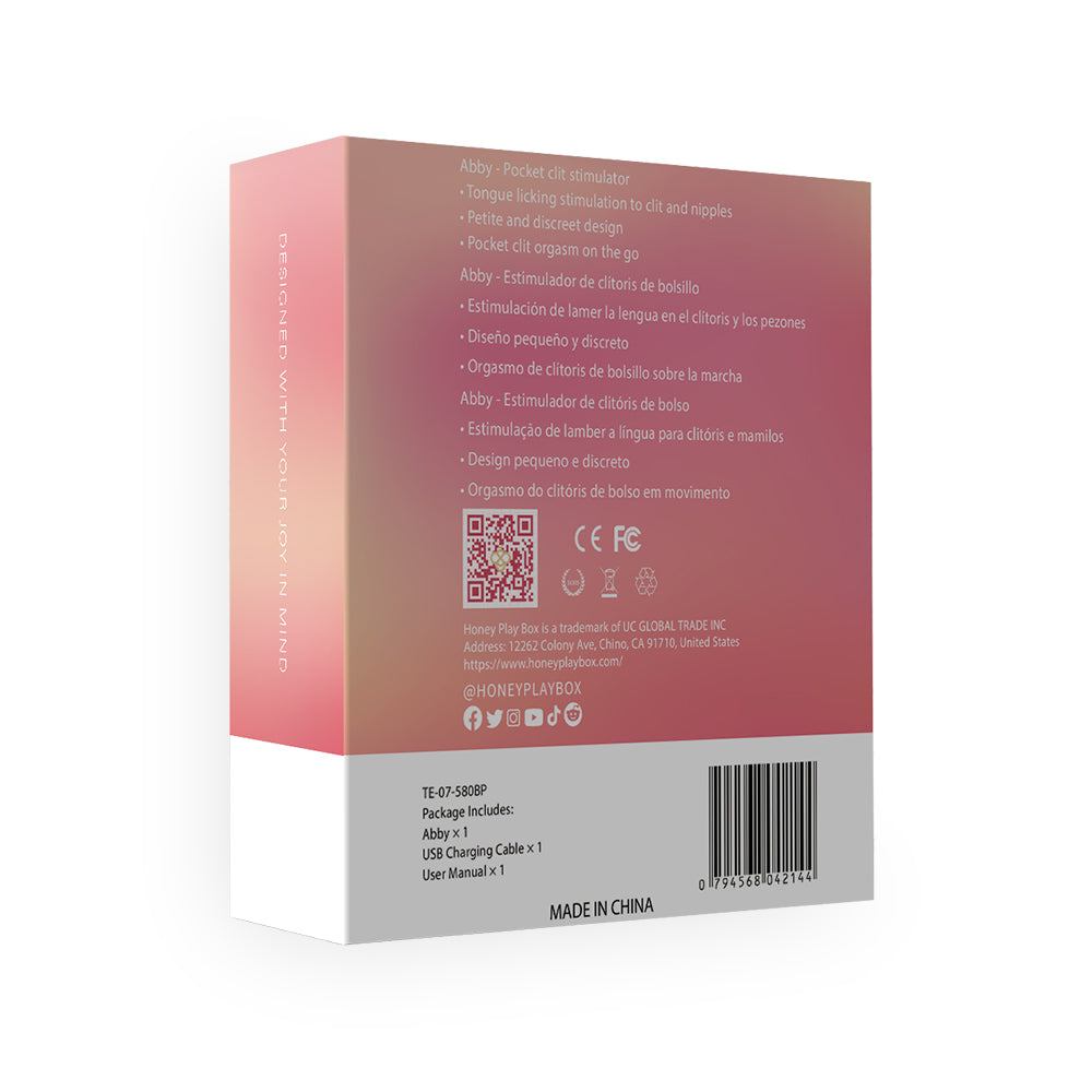 Honey Play Box Abby Mini Clit Tongue Licking Vibrator Purple - Fantasies Boutique