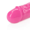 RealRock Glow in the Dark Double Dong 15 in. Dual-Ended Dildo Neon Pink - Fantasies Boutique