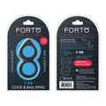 Forto F-88 Liquid Silicone Cock & Ball Ring Black - Fantasies Boutique