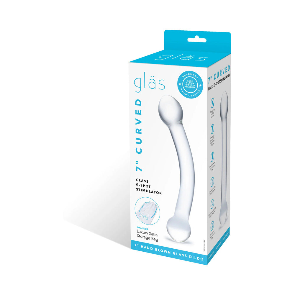 Glas 7 in. Curved Glass G Spot Stimulator - Fantasies Boutique