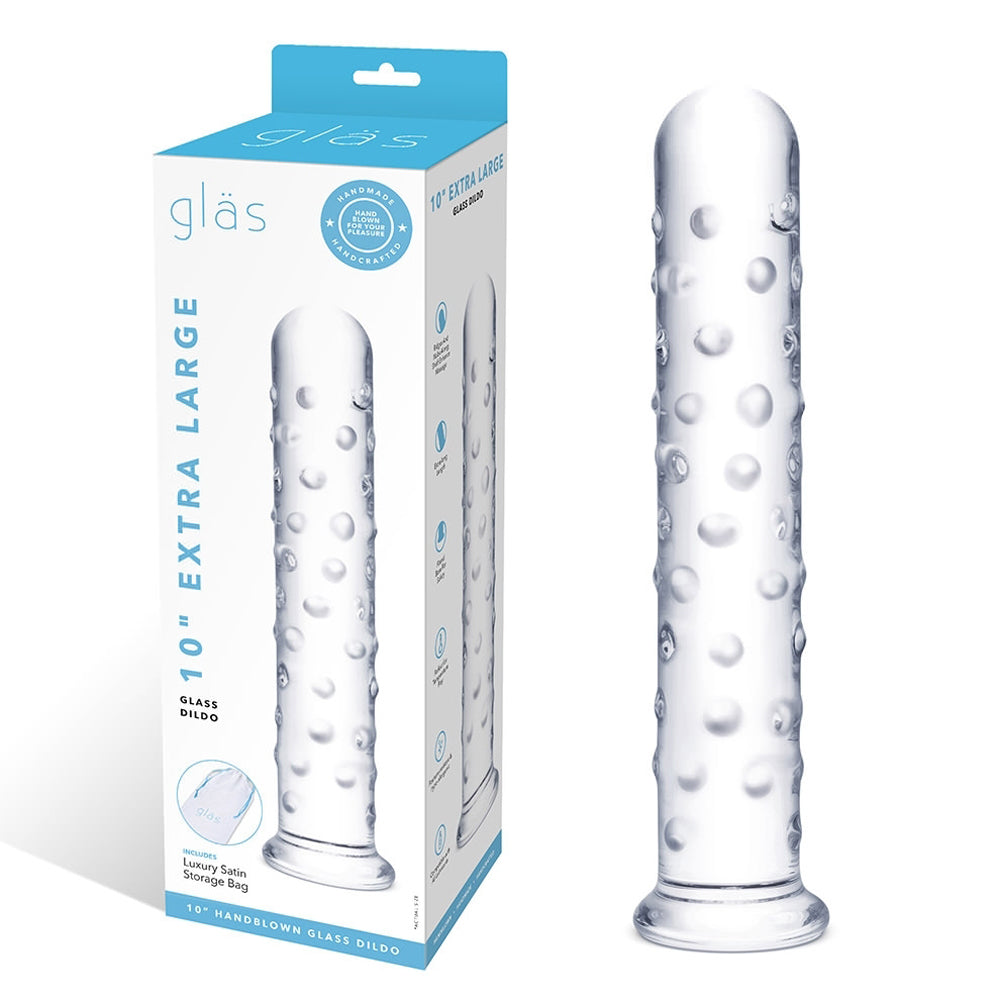 Glas 10 in. Extra Large Glass Dildo - Fantasies Boutique