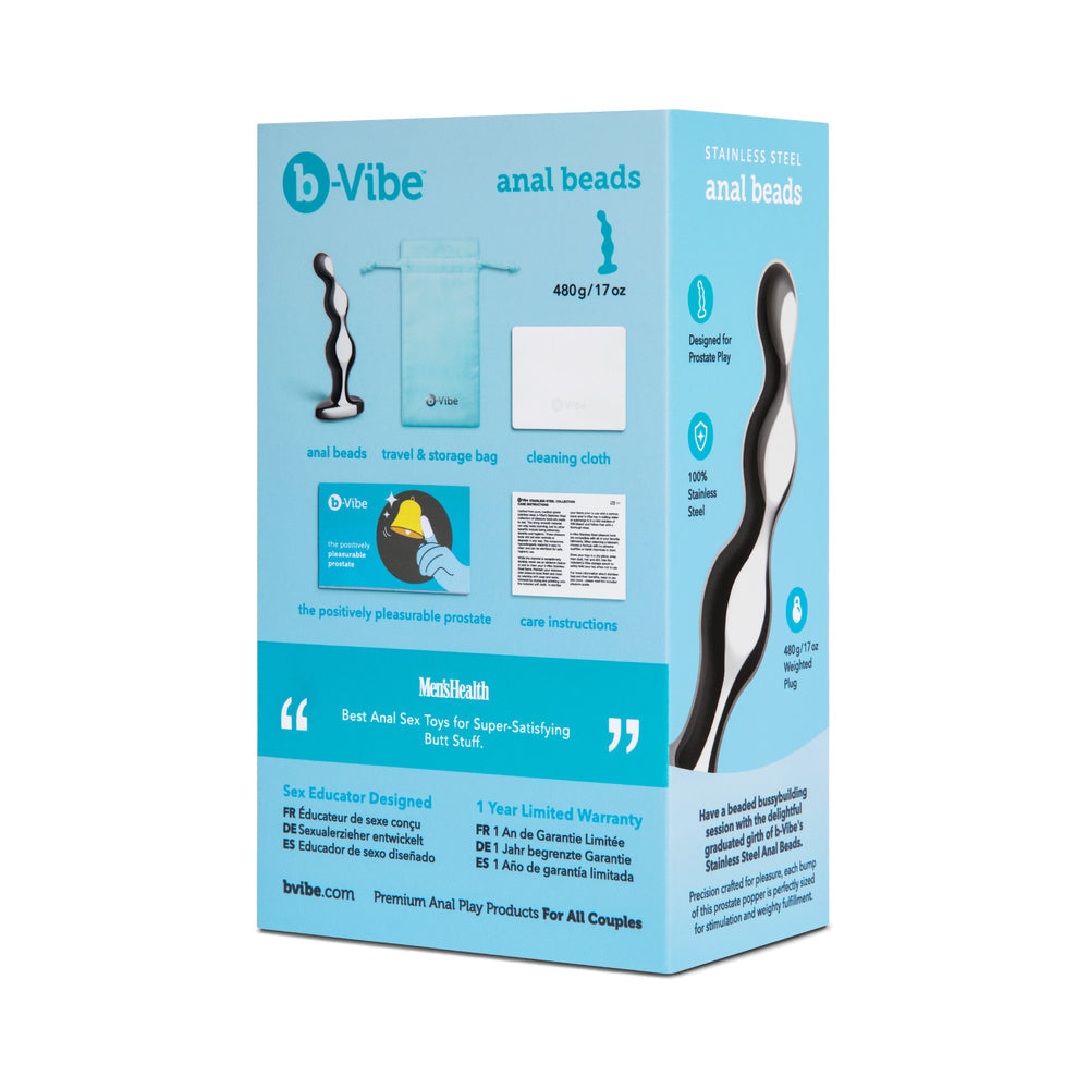 b-Vibe Stainless Steel Anal Beads - Fantasies Boutique