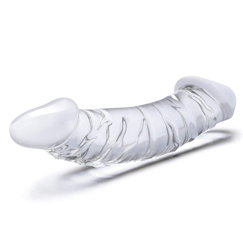 Glas 10.5 in. Girthy Realistic Glass Double Dong Dildo - Fantasies Boutique