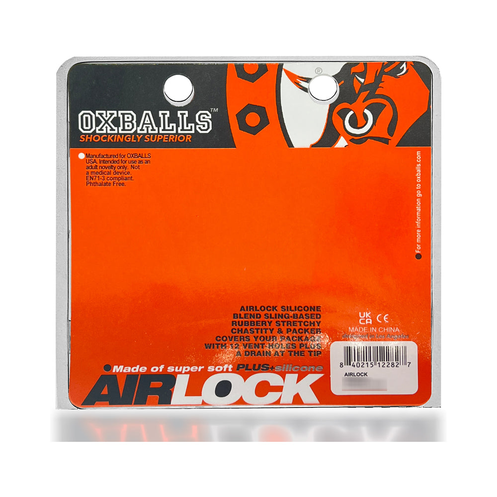 OxBalls Airlock Air-Lite Vented Chastity Black Ice - Fantasies Boutique