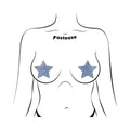 Pastease Everyday Reusable Glittering Silver Star Nipple Pasties