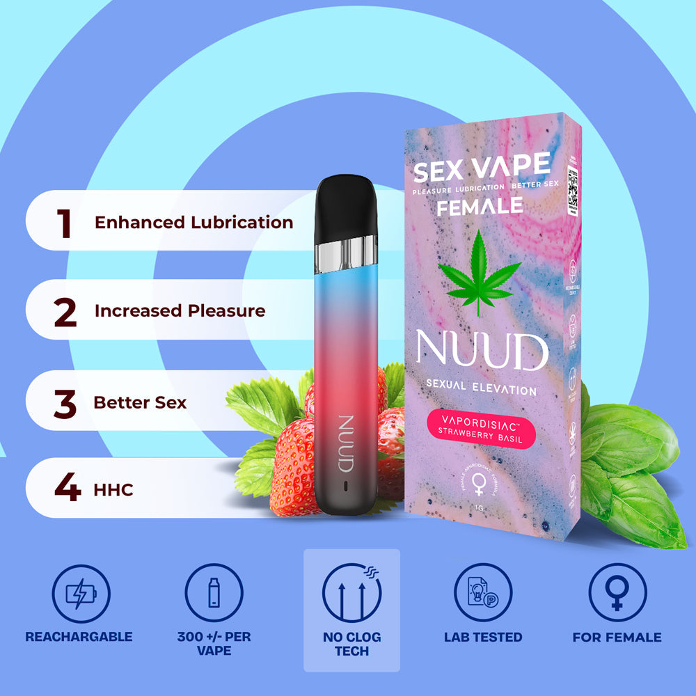NUUD FEMALE VAPORDISIAC Strawberry Basil - Fantasies Boutique