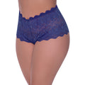 Magic Silk Berrylicious Split Crotch Lace Boyshort Blueberry Queen Size - Fantasies Boutique