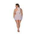 Magic Silk Modern Romance Halter & Tap Panty White Queen Size
