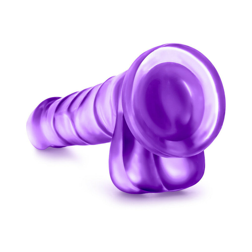 B Yours Sweet 'n Hard 4 Realistic 7 in. Dildo with Balls Purple - Fantasies Boutique