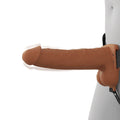 Fantasy X-Tensions Elite Vibrating Hollow Silicone Strap-On 7 in. Brown