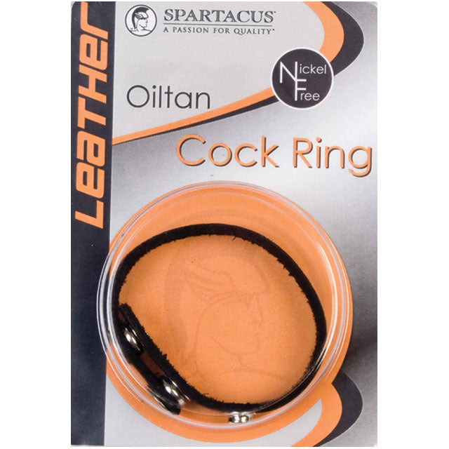 Spartacus Leather Oiltan Cock Ring (Black) - Fantasies Boutique