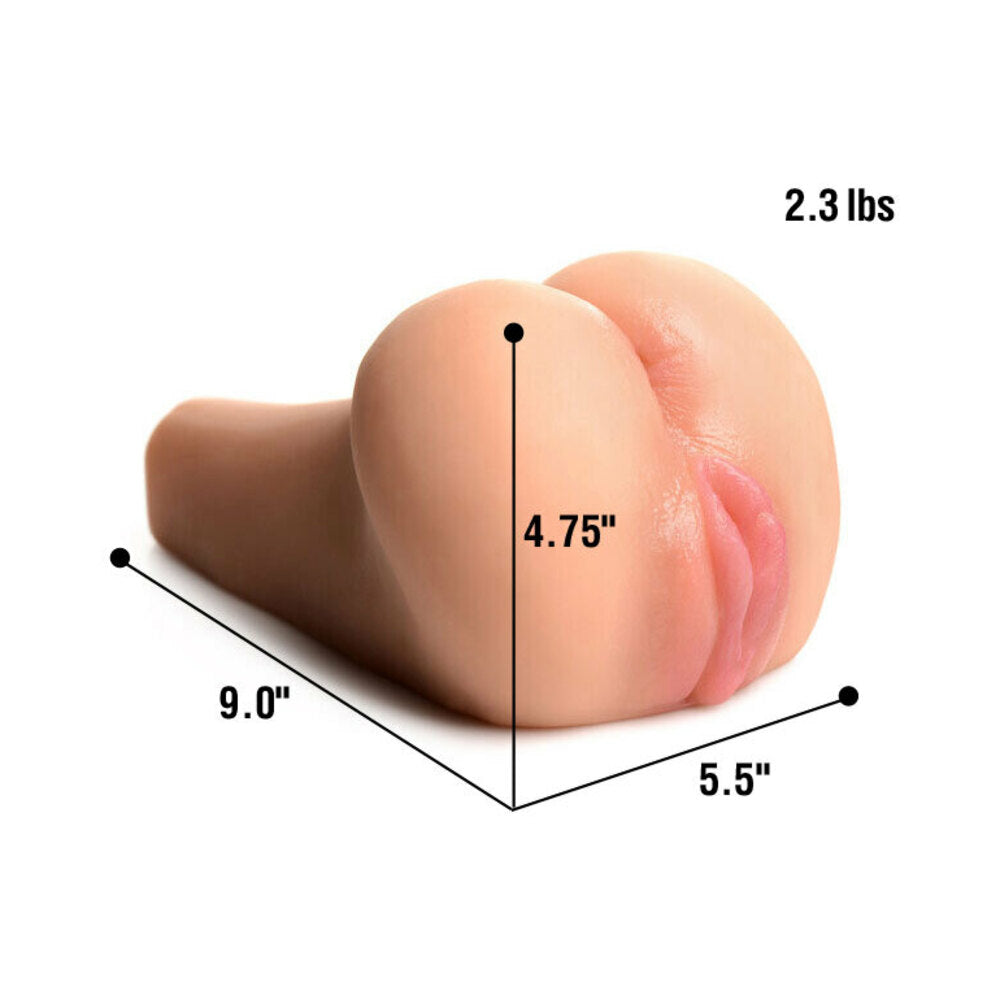 Curve Toys Mistress Juicy Maddie Dual Entry Doggy Style Masturbator Light - Fantasies Boutique