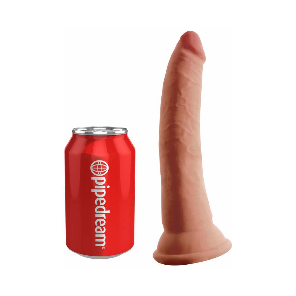 King Cock Plus 7 in. Triple Density Cock Realistic Dildo With Suction Cup Tan - Fantasies Boutique