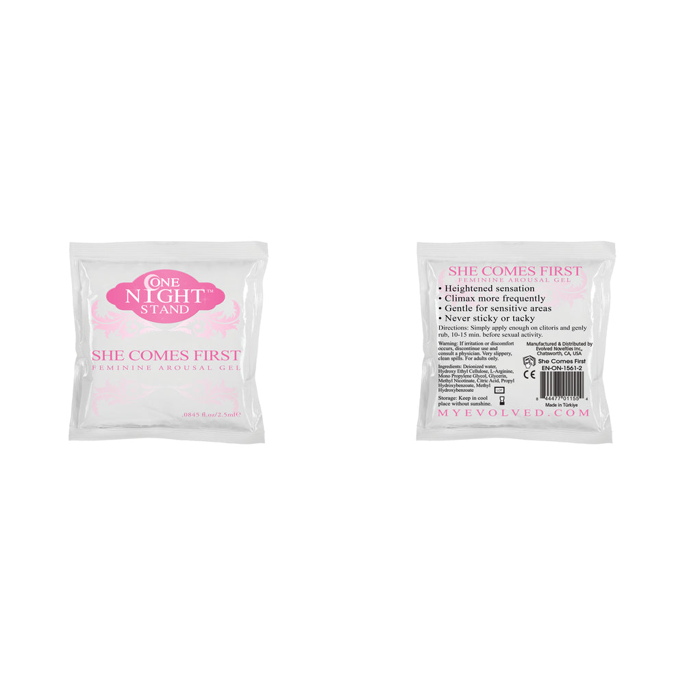 Evolved One Night Stand She Comes First Feminine Arousal Gel 2.5 ml Foil - Fantasies Boutique