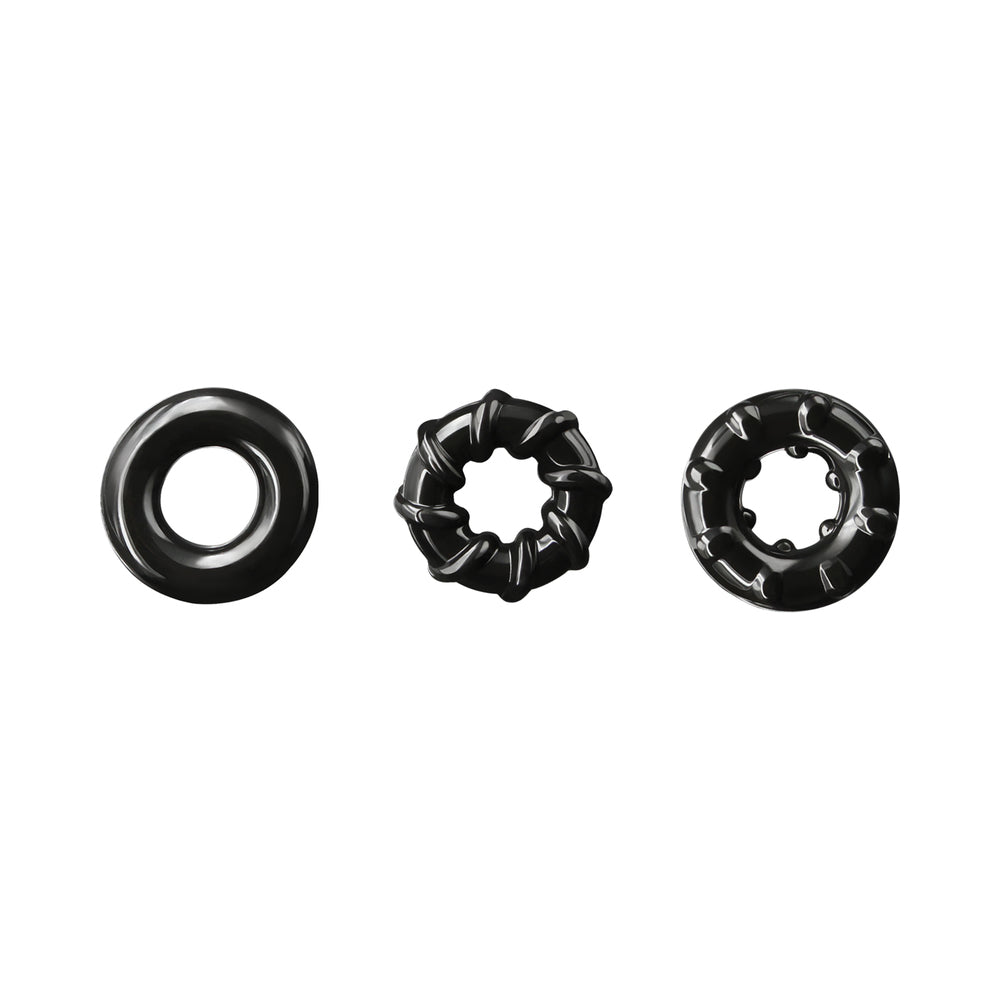 Renegade Dyno Rings 3-Pack Black - Fantasies Boutique