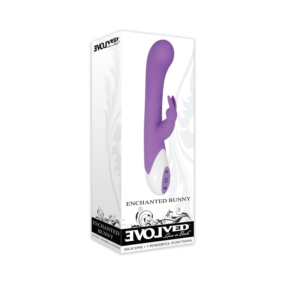 Evolved Enchanted Bunny Silicone Rabbit Vibrator Purple - Fantasies Boutique