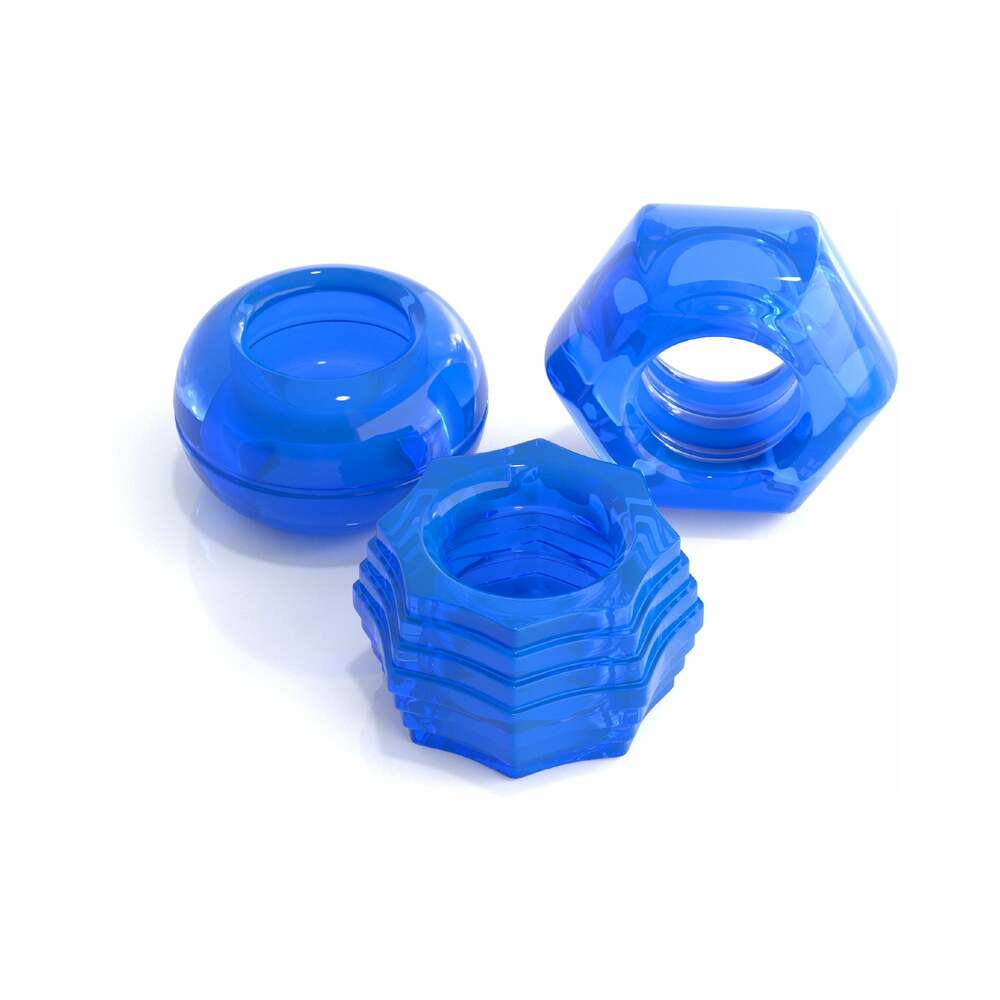 Pipedream Classix 3-Piece Deluxe Cock Ring Set Blue - Fantasies Boutique