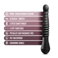 Temptasia Lazarus Rechargeable 10 in. Silicone Thrusting Dildo Black - Fantasies Boutique