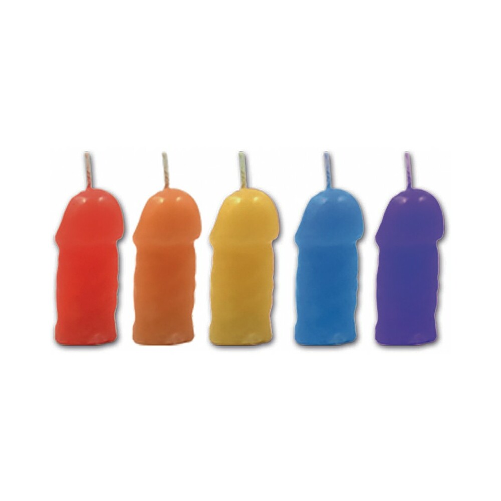 Pecker Party Candles Assorted Colors 5pk - Fantasies Boutique