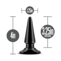 Anal Adventures Basic Vibrating Anal Pleaser Remote-Controlled Plug Black - Fantasies Boutique