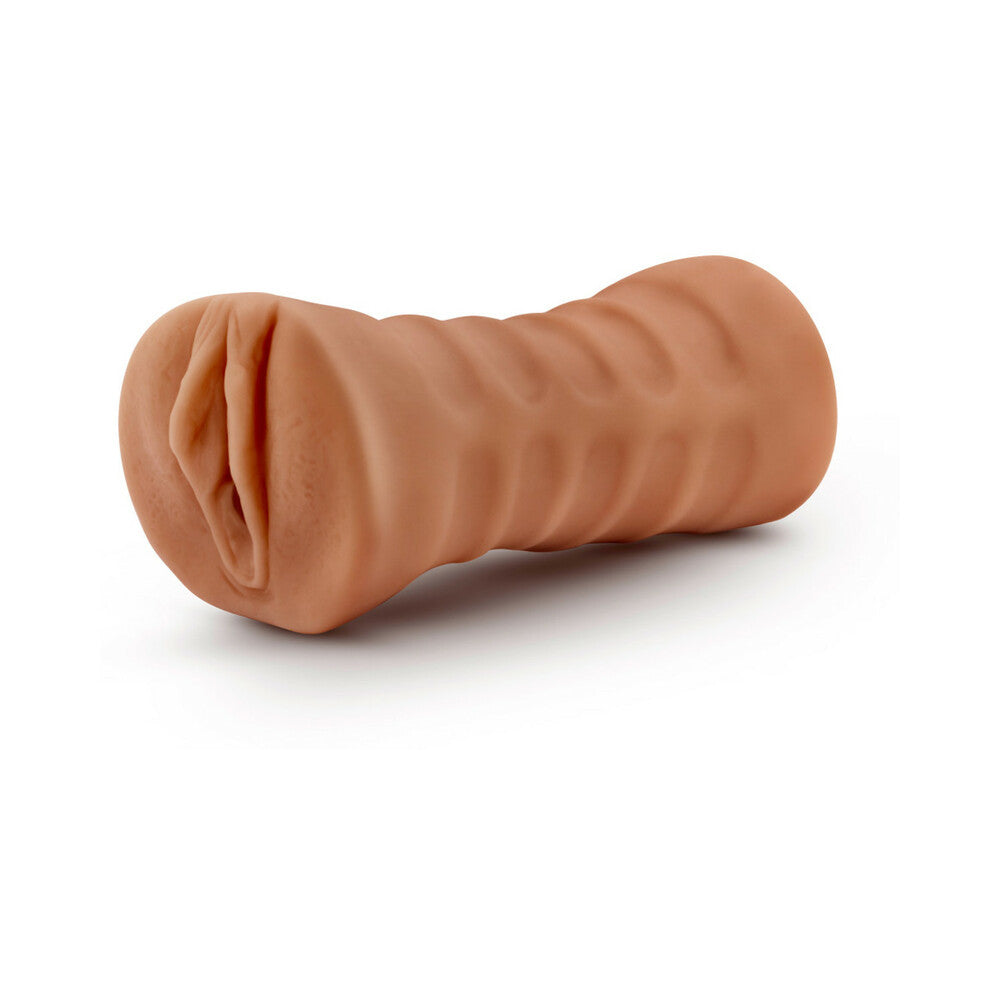 M for Men Julieta Vagina Stroker with Bullet Vibrator Tan - Fantasies Boutique