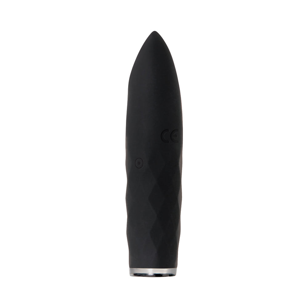 Evolved On The Spot Light-Up Rechargeable Silicone Bullet Vibrator Black - Fantasies Boutique