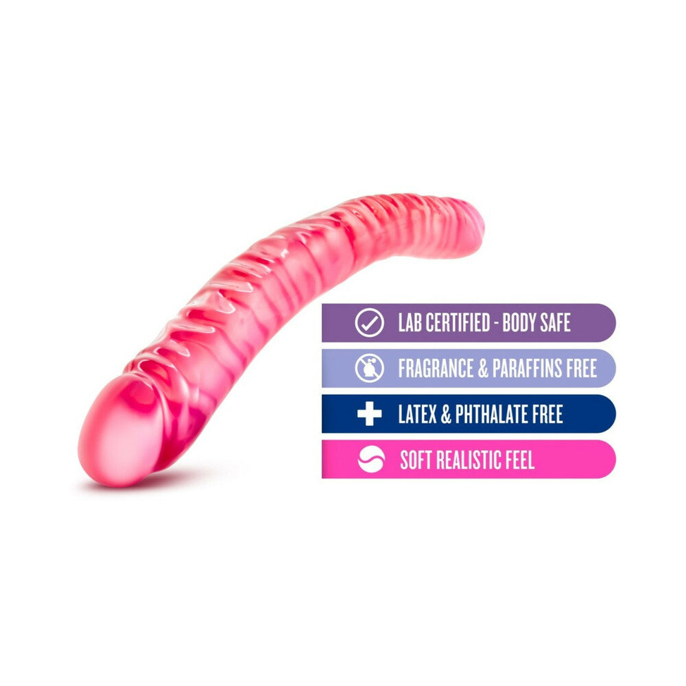 B Yours 18 in. Double Dildo Pink - Fantasies Boutique