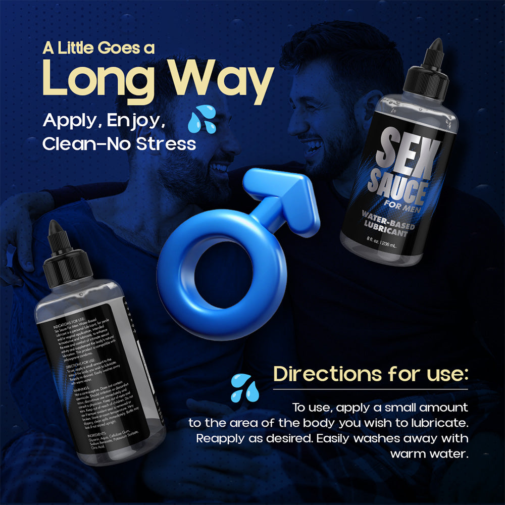 Naughty Jane's Sex Sauce for Men Water-Based Lubricant 8 oz.
