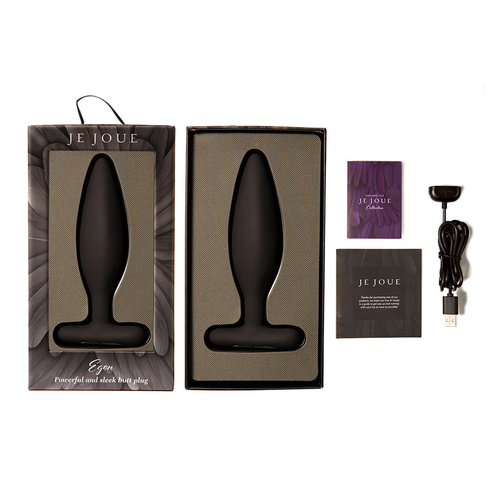 Je Joue Egon Vibrating Butt Plug Black - Fantasies Boutique