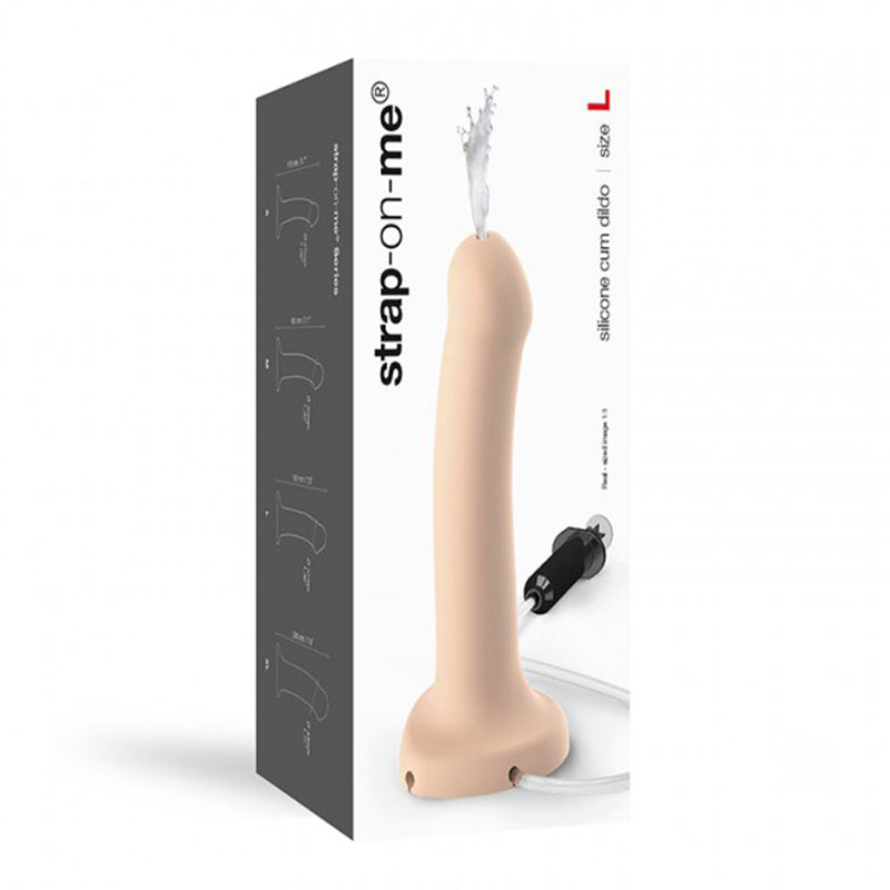 Strap-On-Me Silicone Ejaculating Cum Dildo Vanilla L (fluid not included) - Fantasies Boutique