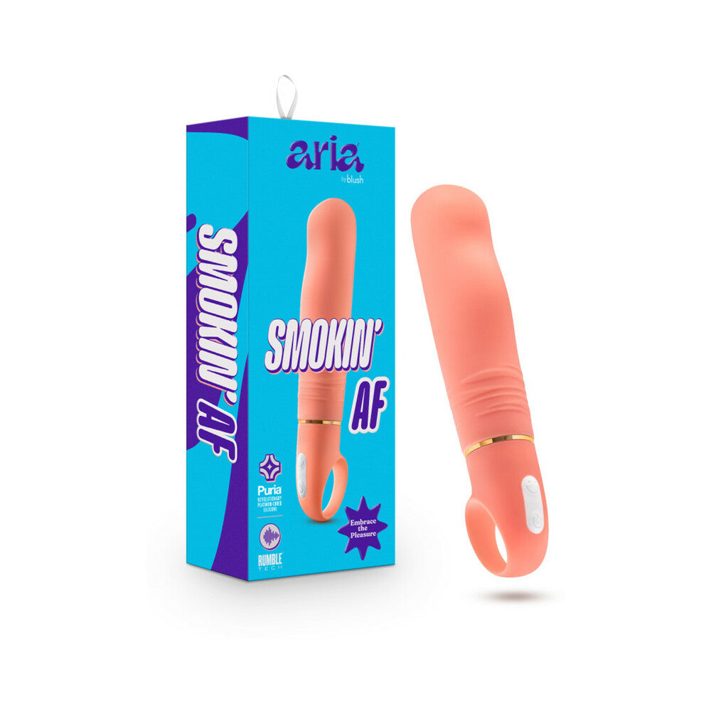 Aria Smokin' AF Silicone Vibrator Coral - Fantasies Boutique