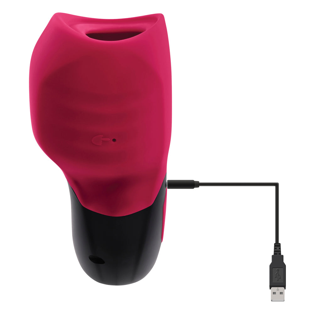 Gender X Body Kisses Rechargeable Vibrating Silicone Suction Massager Red - Fantasies Boutique