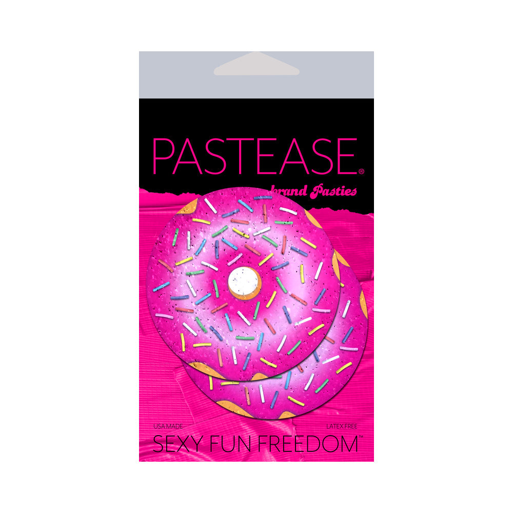 Pastease Donut w Pink Frosting and Rainbow Sprinkles Pasties