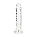 RealRock Crystal Clear Straight 6 in. Dildo Without Balls Clear - Fantasies Boutique