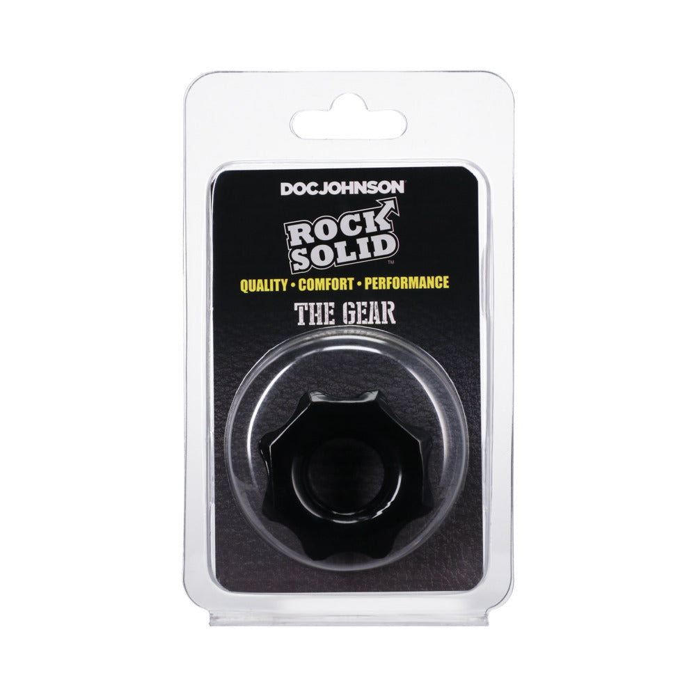 Rock Solid Gear Black C Ring in a Clamshell - Fantasies Boutique