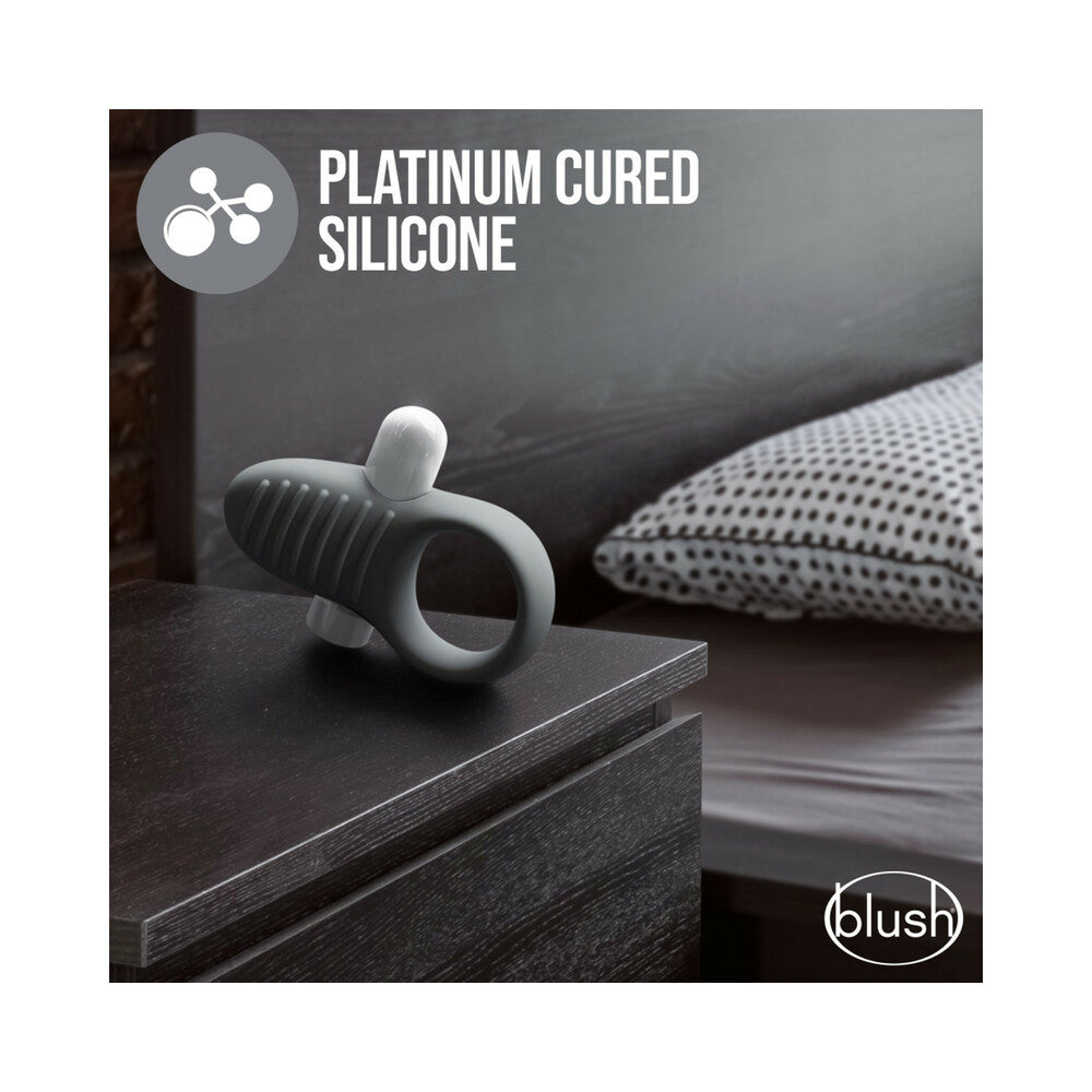 Blush Noje C1.Ring Rechargeable Vibrating Silicone Cockring Slate - Fantasies Boutique